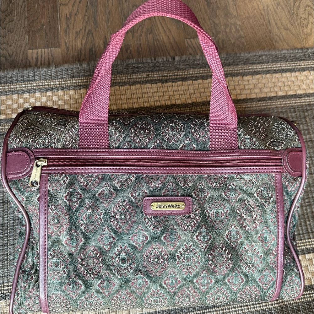RARE VINTAGE John Weitz Travelers Carry On Overnight Shoulder Strap Duffel Bag - Picture 7 of 14